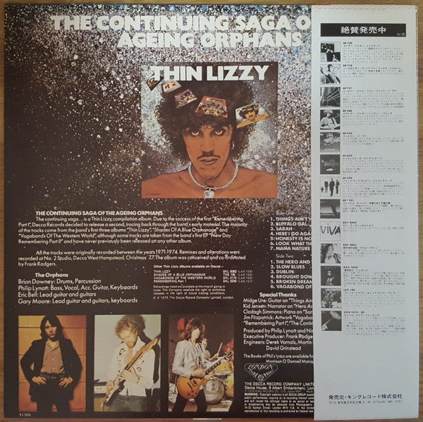 Thin Lizzy - The Continuing Saga Of The Ageing Orphans (Vinyl, LP, Compilation) Very Good Plus (VG+) / Very Good Plus (VG+)