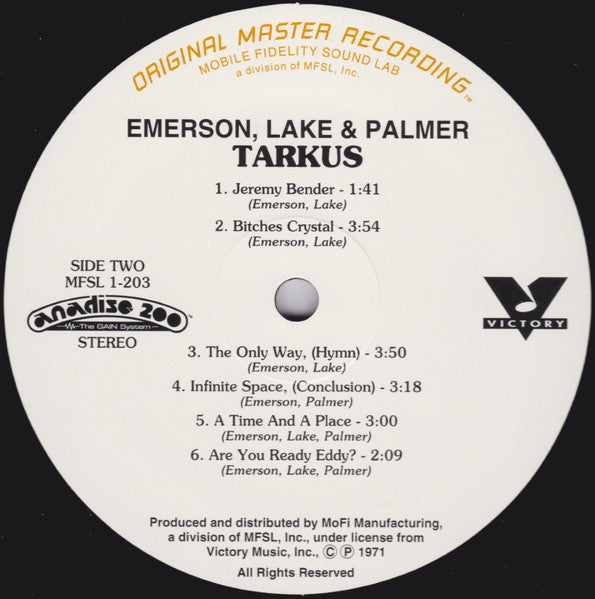 Emerson, Lake & Palmer - Tarkus (Vinyl, LP, Album, Limited Edition, Numbered, Reissue, Remastered, Stereo) Mint (M) / Mint (M)