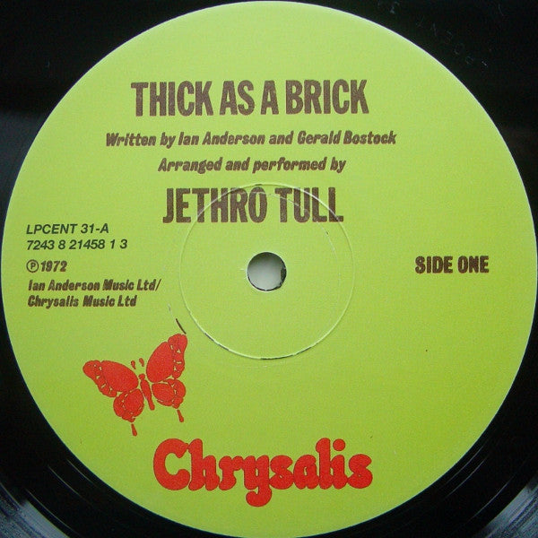Jethro Tull - Thick As A Brick (Vinyl, LP, Album, Reissue) Very Good Plus (VG+) / Very Good Plus (VG+)