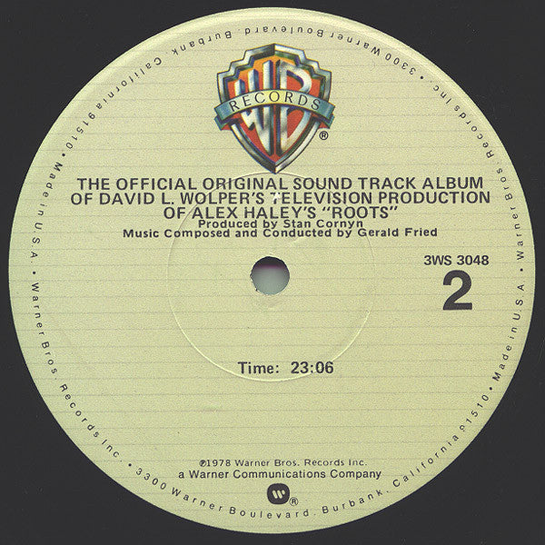 Gerald Fried - Roots (The Official Original Sound Track Album Of David L. Wolper's Television Production Of Alex Haley's) (3xVinyl, LP, Album) Very Good (VG) / Very Good (VG)