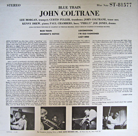 John Coltrane - Blue Train (Vinyl, LP, Album, Stereo, Reissue) Near Mint (NM or M-) / Very Good (VG)