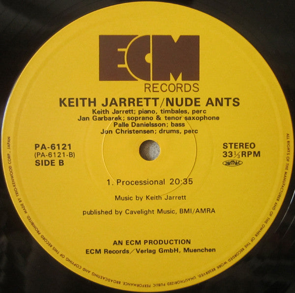 Keith Jarrett - Nude Ants / Sunshine Song (Vinyl, LP, Album, Stereo)