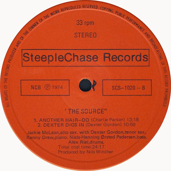 Jackie McLean - The Source Vol. 2 (Vinyl, LP, Album, Stereo) Very Good Plus (VG+) / Very Good (VG)