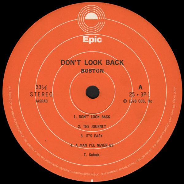 Boston - Don't Look Back (Vinyl, LP, Album, Stereo) Very Good Plus (VG+) / Very Good Plus (VG+)
