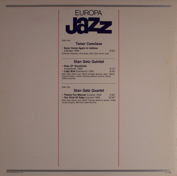 Coleman Hawkins - Coleman Hawkins Stan Getz Don Byas ‎ (Vinyl, LP, Compilation, Stereo, Mono) Very Good (VG) / Very Good (VG)