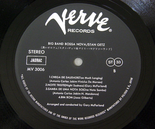 Stan Getz - Big Band Bossa Nova (Vinyl, LP, Album, Reissue, Stereo)
