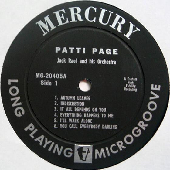 Patti Page - Indiscretion (Vinyl, LP, Album, Mono) Good Plus (G+) / Very Good (VG)