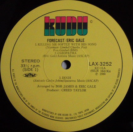 Eric Gale - Forecast (Vinyl, LP, Reissue) Near Mint (NM or M-) / Very Good Plus (VG+)