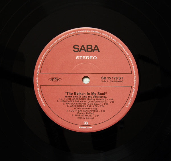 Benny Bailey And His Orchestra - The Balkan In My Soul (Bouncing Balkan Ballads) (Vinyl, LP, Album, Limited Edition, Reissue, Stereo) Near Mint (NM or M-) / Near Mint (NM or M-)