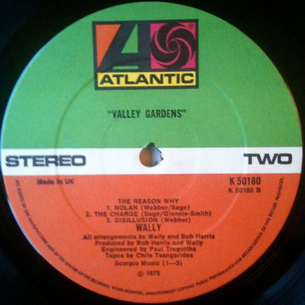 Wally (3) - Valley Gardens (Vinyl, LP, Album) Very Good (VG) / Very Good (VG)