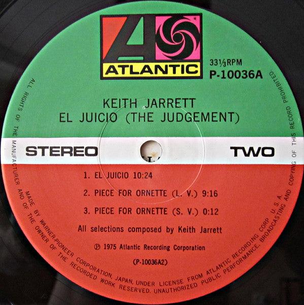 Keith Jarrett - El Juicio (The Judgment) (Vinyl, LP, Album) Very Good (VG) / Very Good (VG)
