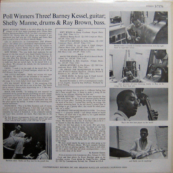 Barney Kessel - Poll Winners Three! (Vinyl, LP, Album, Reissue, Stereo) Very Good (VG) / Very Good (VG)