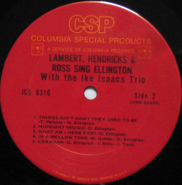 Lambert, Hendricks & Ross - Sing Ellington (Vinyl, LP, Reissue) Very Good Plus (VG+) / Very Good (VG)