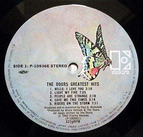 The Doors - Greatest Hits (Vinyl, LP, Compilation, Stereo)
