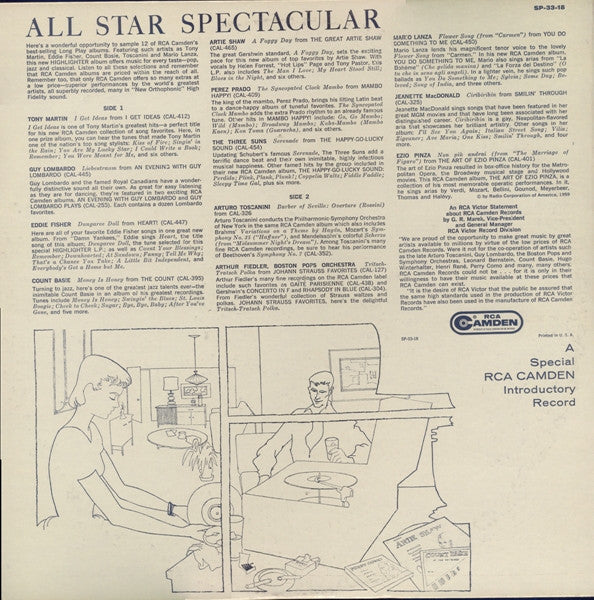 Various - All Star Spectacular (Vinyl, LP, Compilation) Very Good Plus (VG+) / Very Good (VG)
