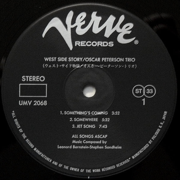 The Oscar Peterson Trio - West Side Story (Vinyl, LP, Album, Reissue, Stereo) Very Good Plus (VG+) / Very Good Plus (VG+)
