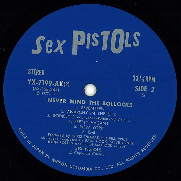 Sex Pistols - Never Mind The Bollocks Here's The Sex Pistols = 勝手にし...