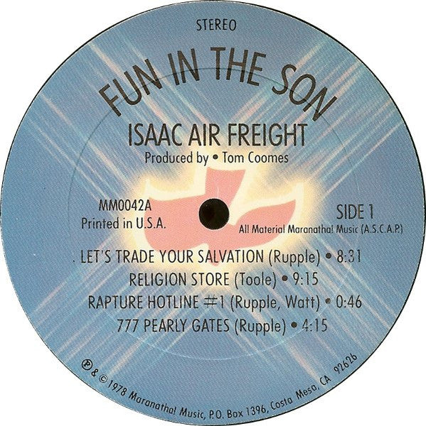 Isaac Air Freight - Fun In The Son (Vinyl, LP, Album, Stereo) Very Good (VG) / Good Plus (G+)