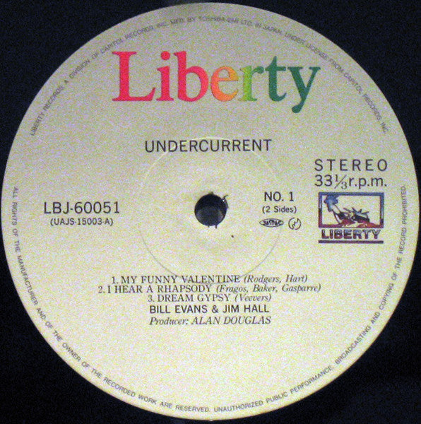 Bill Evans - Undercurrent (Vinyl, LP, Album, Reissue, Stereo)