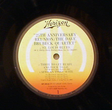 The Dave Brubeck Quartet - 25th Anniversary Reunion (Vinyl, LP, Album) Very Good Plus (VG+) / Very Good Plus (VG+)