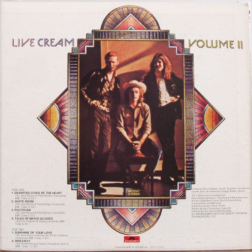 Cream (2) - Live Cream Volume II (Vinyl, LP, Album) Very Good Plus (VG+) / Very Good Plus (VG+)