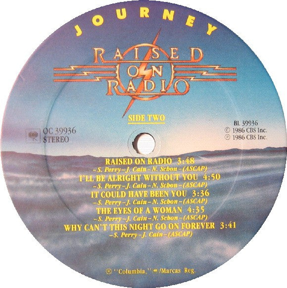 Journey - Raised On Radio (Vinyl, LP, Album, Stereo)