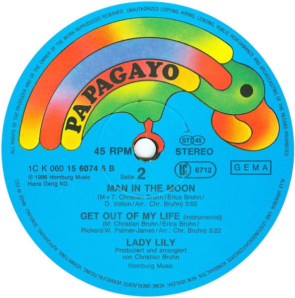 Lady Lily - Get Out Of My Life (Vinyl, 12", 45 RPM, Maxi-Single) Good Plus (G+) / Very Good (VG)