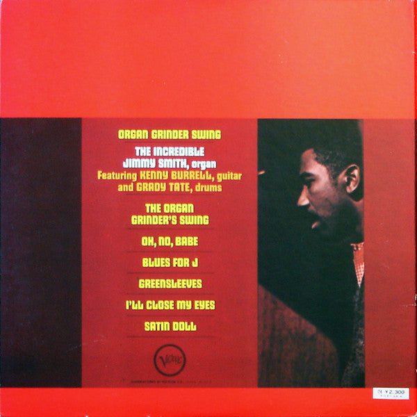Jimmy Smith - Organ Grinder Swing (Vinyl, LP, Album, Reissue, Stereo)