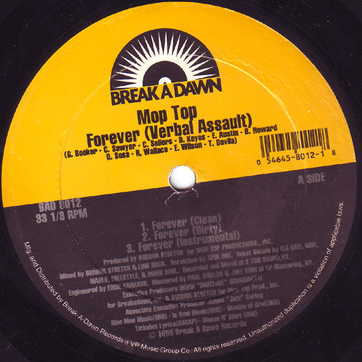 Mop Top - Forever (Verbal Assault) / I'm Alright (Vinyl, 12", 33 ⅓ ...