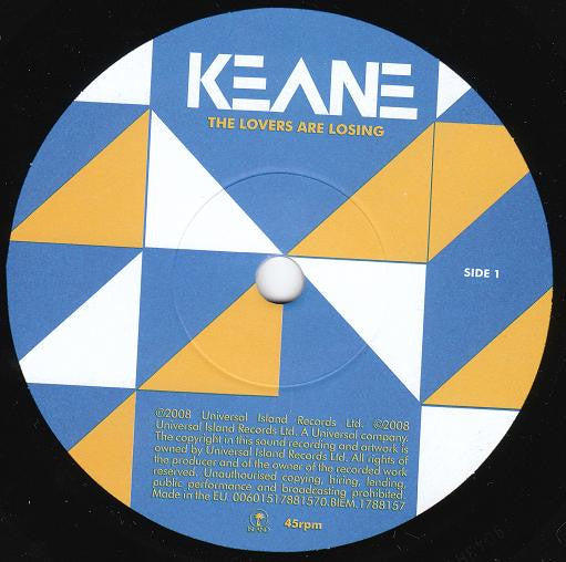 Keane - The Lovers Are Losing (Vinyl, 7", 45 RPM, Single) Very Good Plus (VG+) / Very Good Plus (VG+)