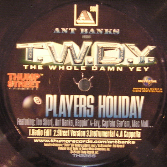 Ant Banks - Players Holiday (Vinyl, 12") Very Good (VG) / Very Good (VG)