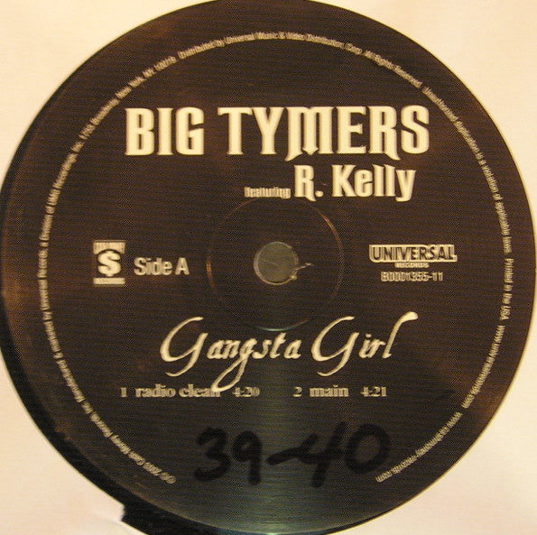 Big Tymers - Gangsta Girl (Vinyl, 12", 33 ⅓ RPM) Very Good Plus (VG+) / Very Good Plus (VG+)