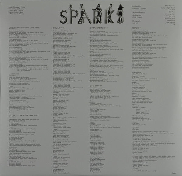 Sparks - Kimono My House (Vinyl, LP, Album, Reissue, Remastered, Repress) Very Good Plus (VG+) / Near Mint (NM or M-)