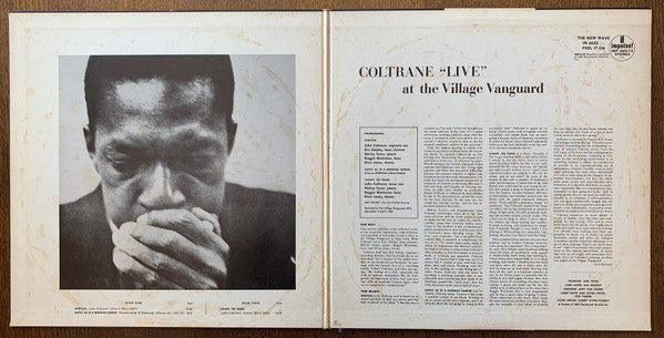 John Coltrane - "Live" At The Village Vanguard (Vinyl, LP, Album, Reissue, Stereo) Very Good Plus (VG+) / Very Good (VG)