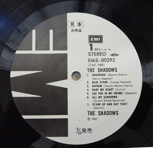 The Shadows - The Shadows (Vinyl, LP, Album, Promo, Reissue, Stereo) Very Good Plus (VG+) / Very Good (VG)