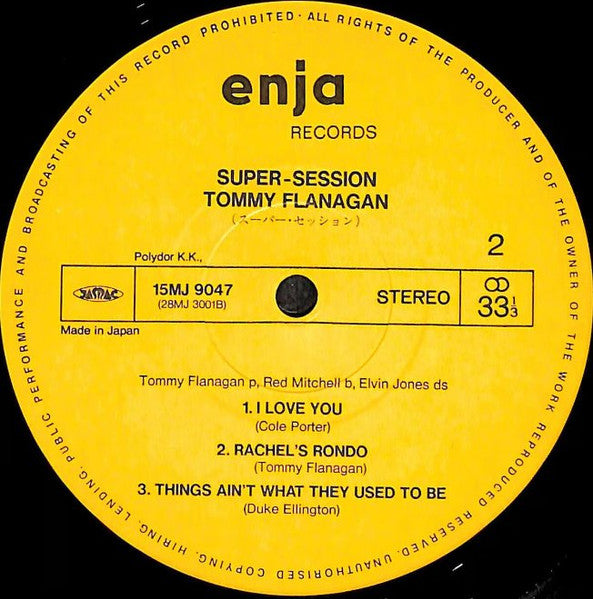 Tommy Flanagan - Super-Session (Vinyl, LP, Album, Reissue, Stereo) Near Mint (NM or M-) / Very Good Plus (VG+)