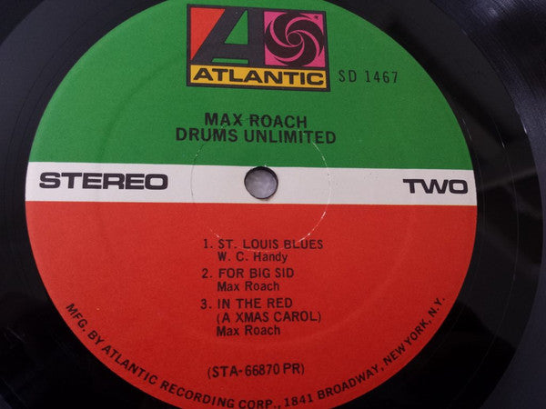 Max Roach - Drums Unlimited (Vinyl, LP) Good Plus (G+) / Very Good (VG)
