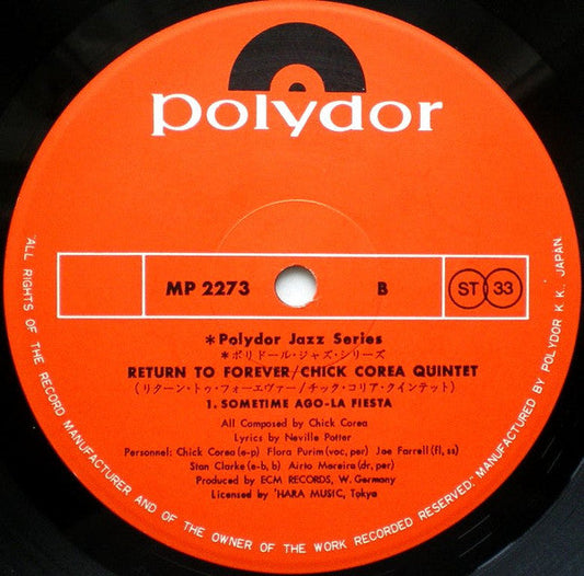 Chick Corea - Return To Forever (Vinyl, LP, Album) Near Mint (NM or M-) / Good Plus (G+)