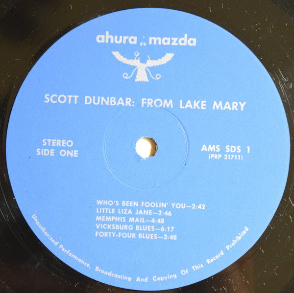 Scott Dunbar - From Lake Mary (Vinyl, LP, Album) Good Plus (G+) / Very Good (VG)