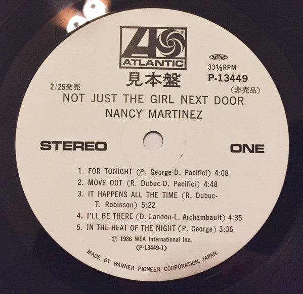 Nancy Martinez - Not Just The Girl Next Door (Vinyl, LP, Album, Promo) Very Good Plus (VG+) / Very Good Plus (VG+)