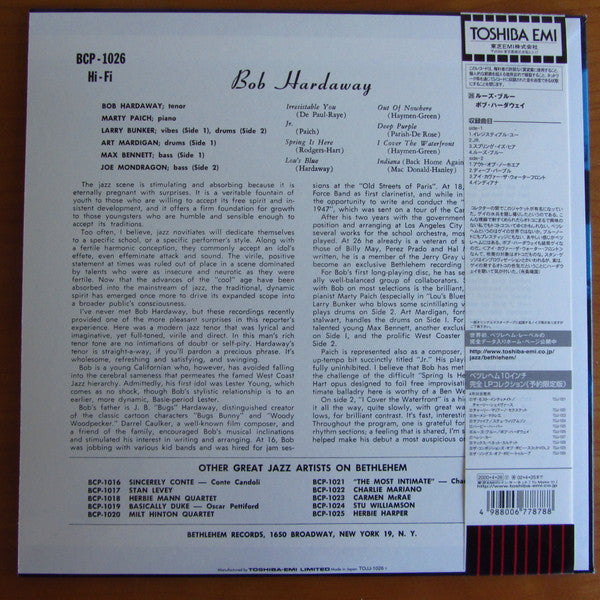 Robert Hardaway - Lou's Blue (Vinyl, 10", Album, Reissue, Mono) Near Mint (NM or M-) / Near Mint (NM or M-)