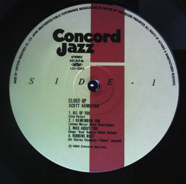 Scott Hamilton - Close Up (Vinyl, LP, Album, Reissue)