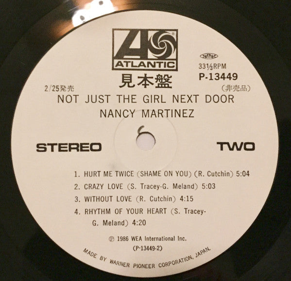 Nancy Martinez - Not Just The Girl Next Door (Vinyl, LP, Album, Promo) Very Good Plus (VG+) / Very Good Plus (VG+)