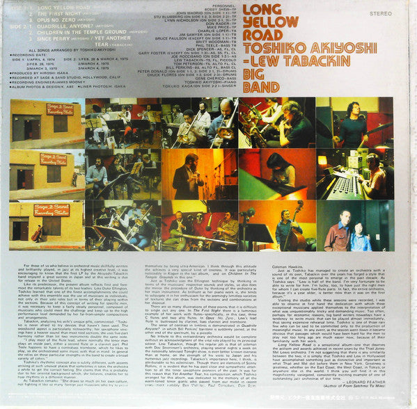 Toshiko Akiyoshi-Lew Tabackin Big Band - Long Yellow Road (Vinyl, LP, Promo) Very Good (VG) / Good Plus (G+)