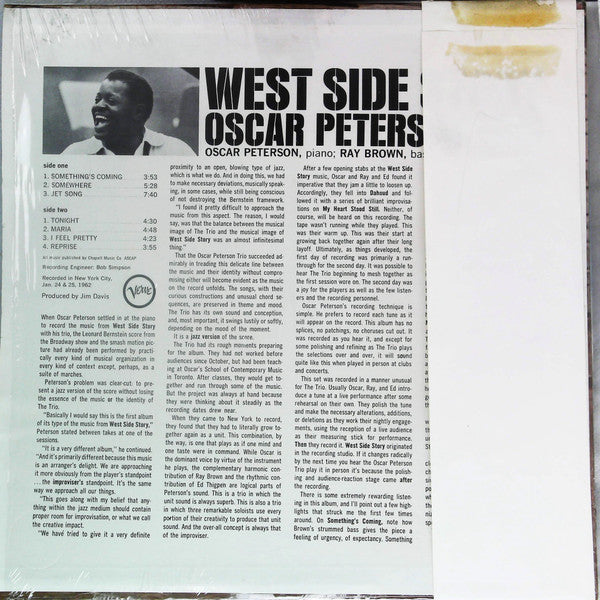 The Oscar Peterson Trio - West Side Story (Vinyl, LP, Album, Stereo)