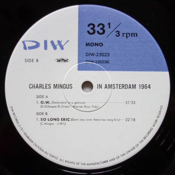 Charles Mingus - In Amsterdam 1964 (3xVinyl, LP, Compilation, Mono) Very Good Plus (VG+) / Very Good Plus (VG+)