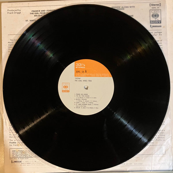 The Earl Hines Trio - Fatha (Vinyl, LP, Album, Reissue, Mono) Very Good Plus (VG+) / Very Good (VG)