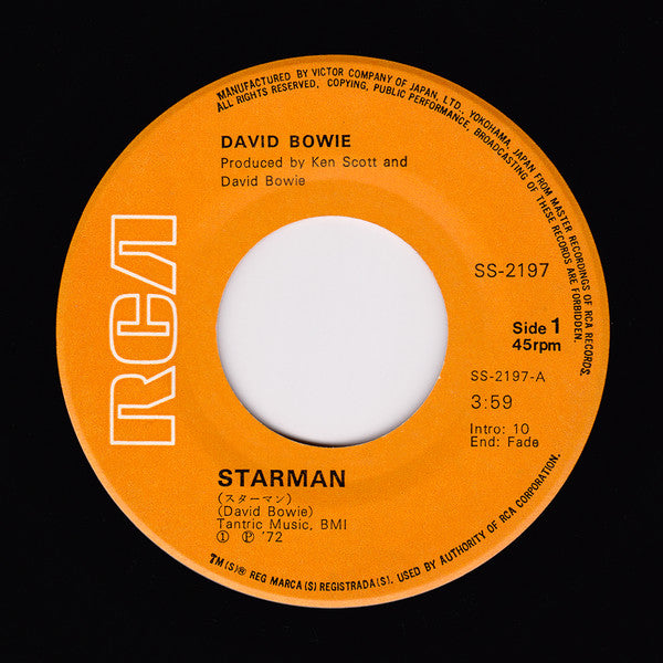 David Bowie - Starman (Vinyl, 7", 45 RPM, Single, Stereo) Very Good (VG) / Very Good Plus (VG+)