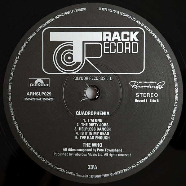 The Who - Quadrophenia (2xVinyl, LP, Album, Reissue, Remastered, Stereo) Very Good Plus (VG+) / Near Mint (NM or M-)