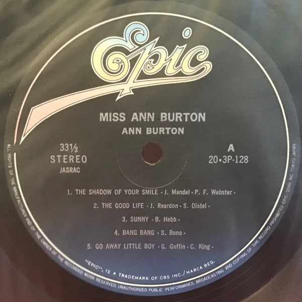 Ann Burton - Miss Ann Burton (Vinyl, LP, Compilation, Reissue) Very Good (VG) / Very Good Plus (VG+)